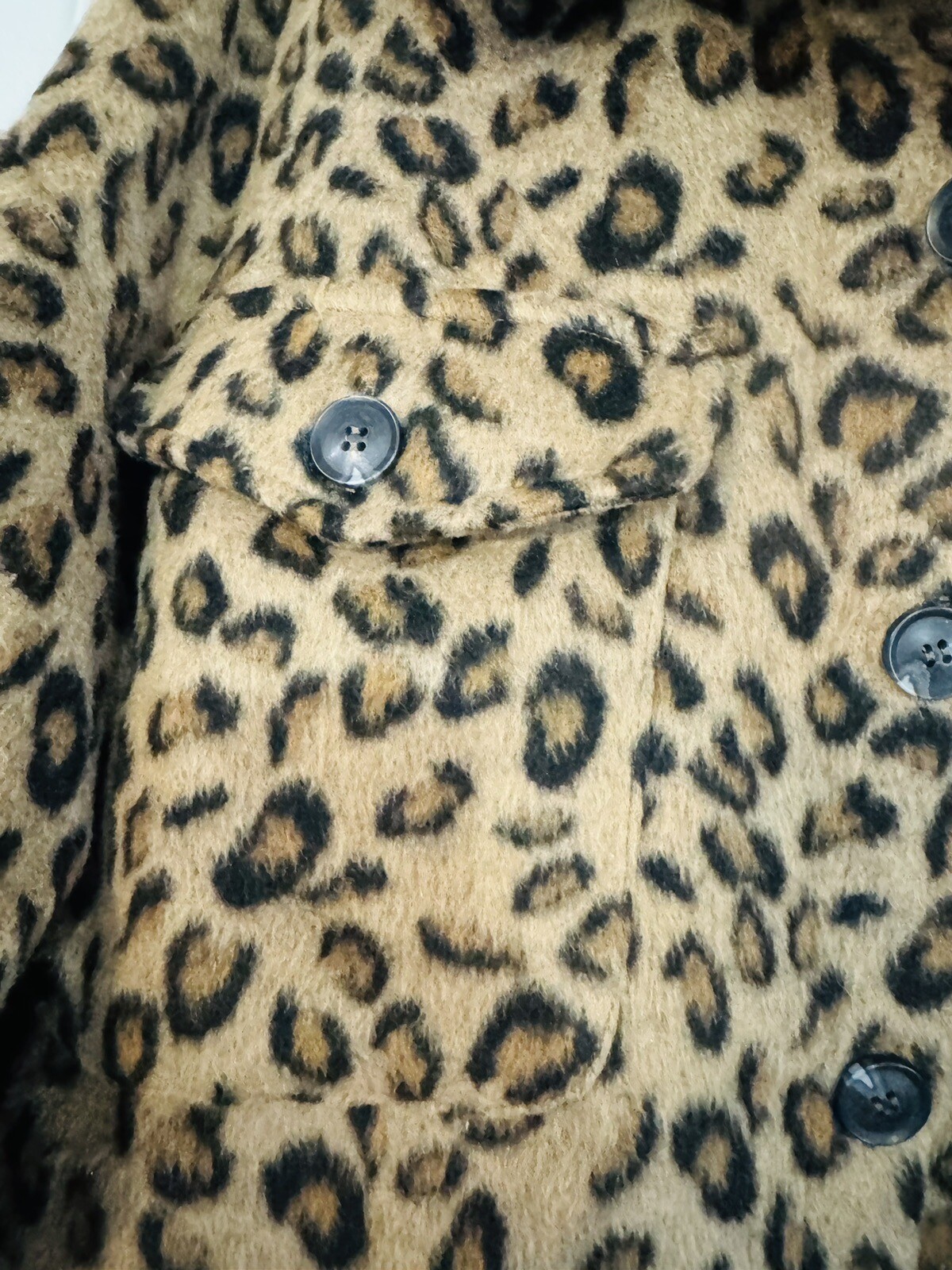 Women’s XL Classic Leopard Print Shacket Button Up w/ Front Pockets Shirt Jodfli