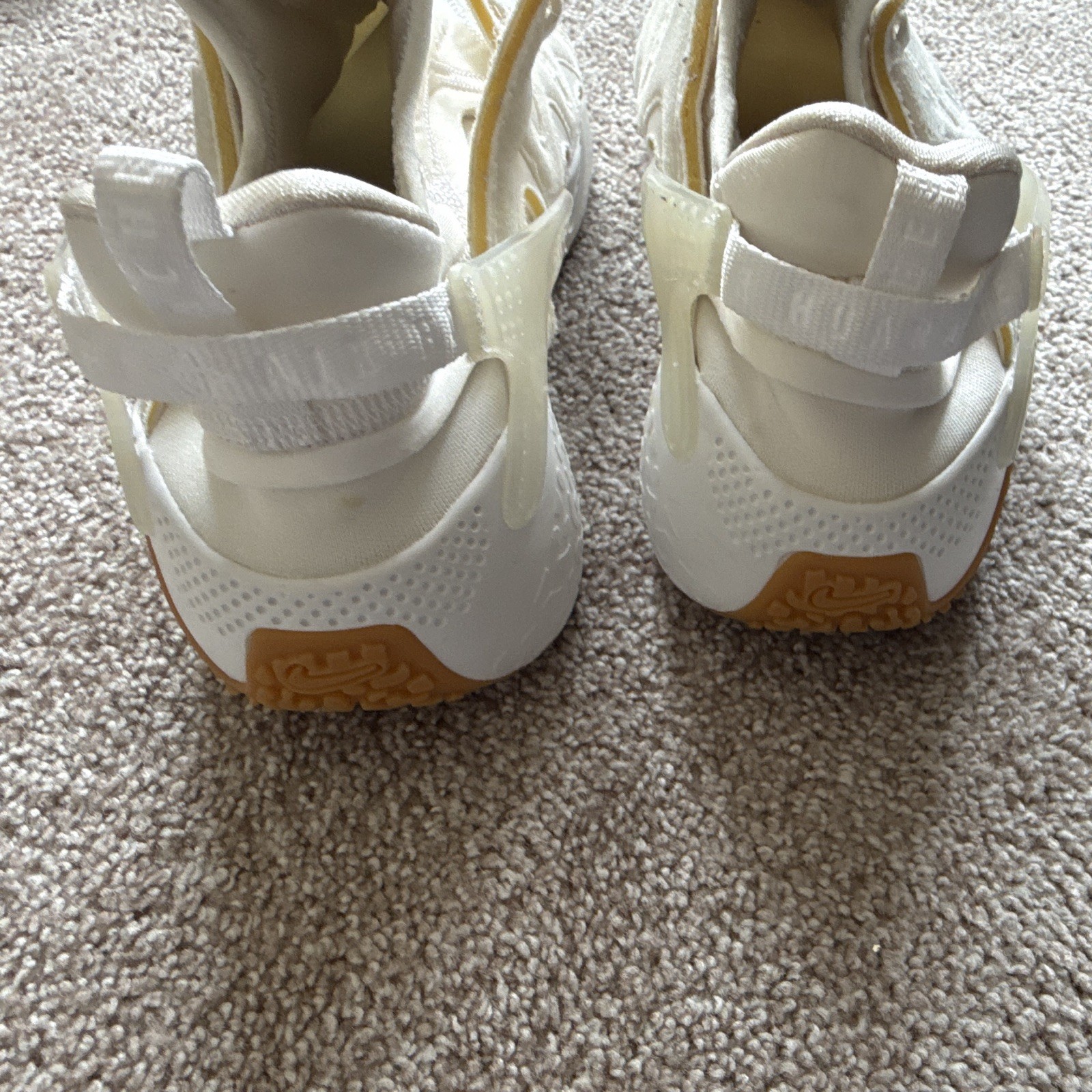 Nike Air White Gum Low Top Mesh Hook & Loop woman’s Athletic Sneakers