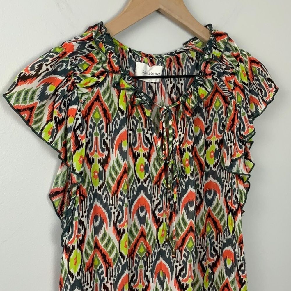Dear John Ullie Keyhole Top Vivid Tribe Viscose Women’s Size Medium