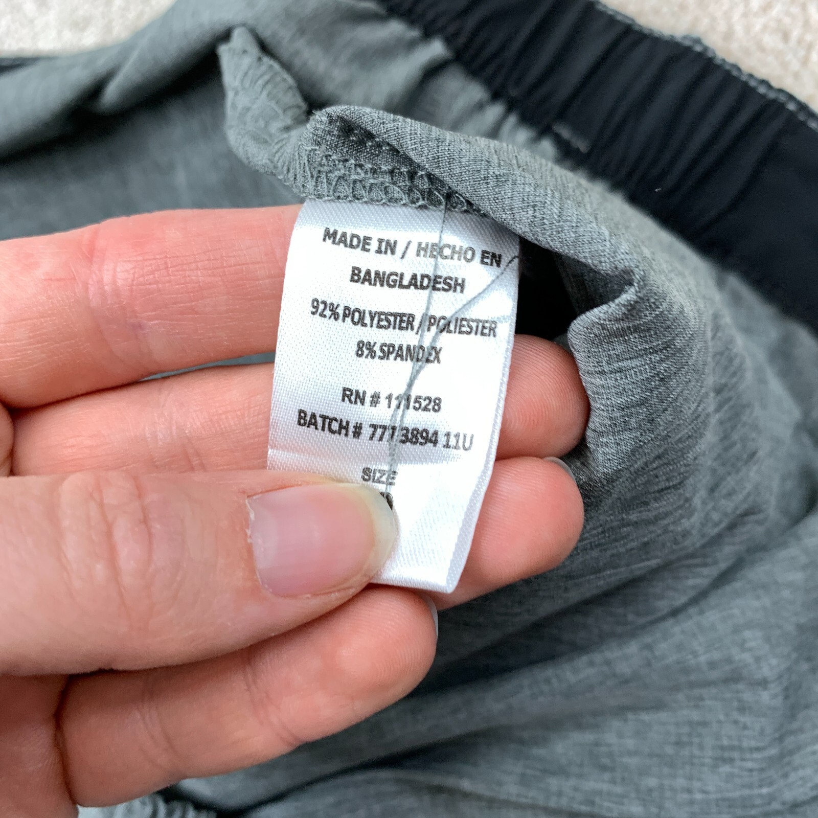U.S. Apparel Athletic Golf Short Men’s Size 40 Gray Slash Pocket Elastic Waist
