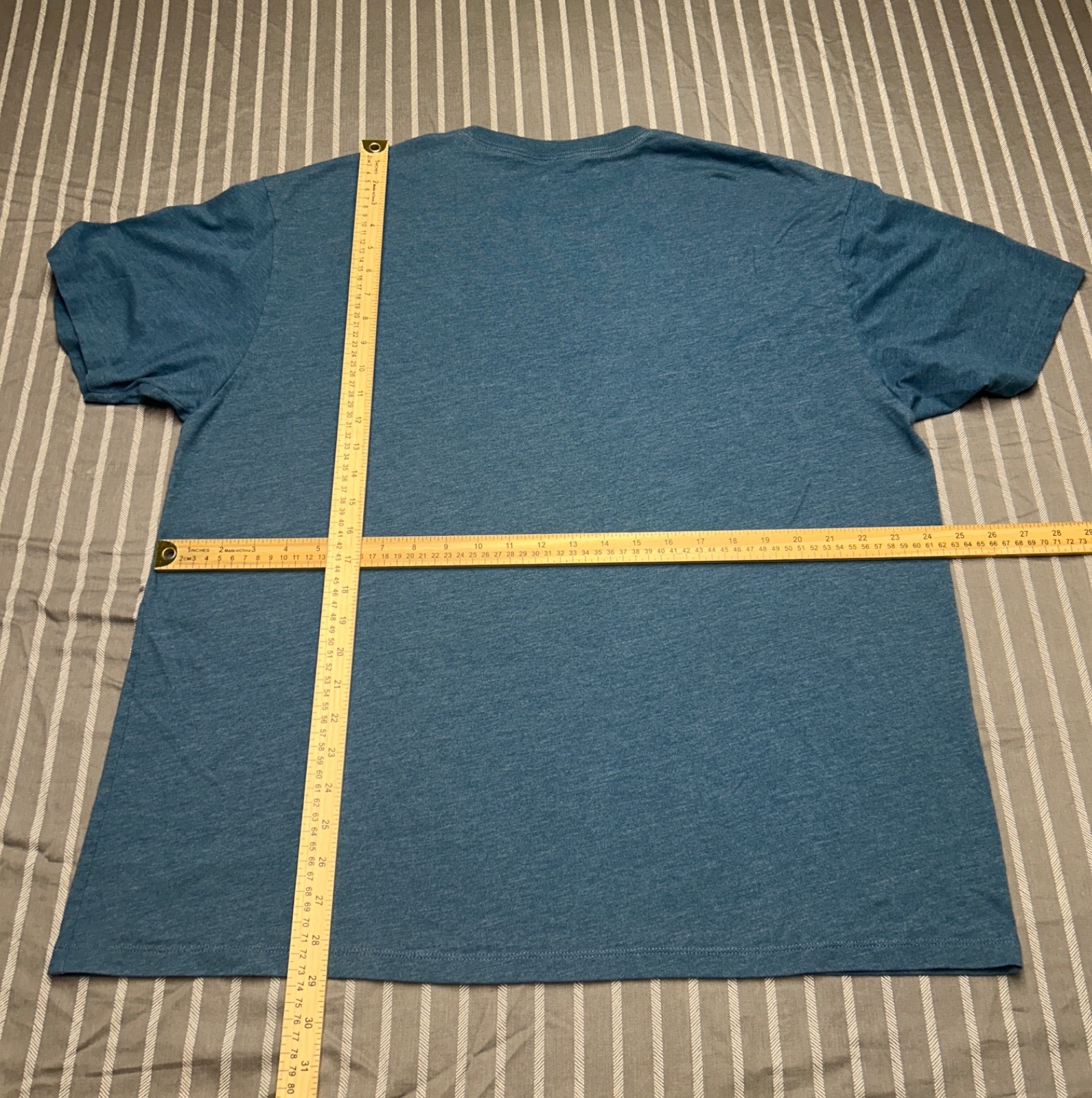 Simms Fishing Co Pocket Tee Steel Blue Heather Shirt Size XL