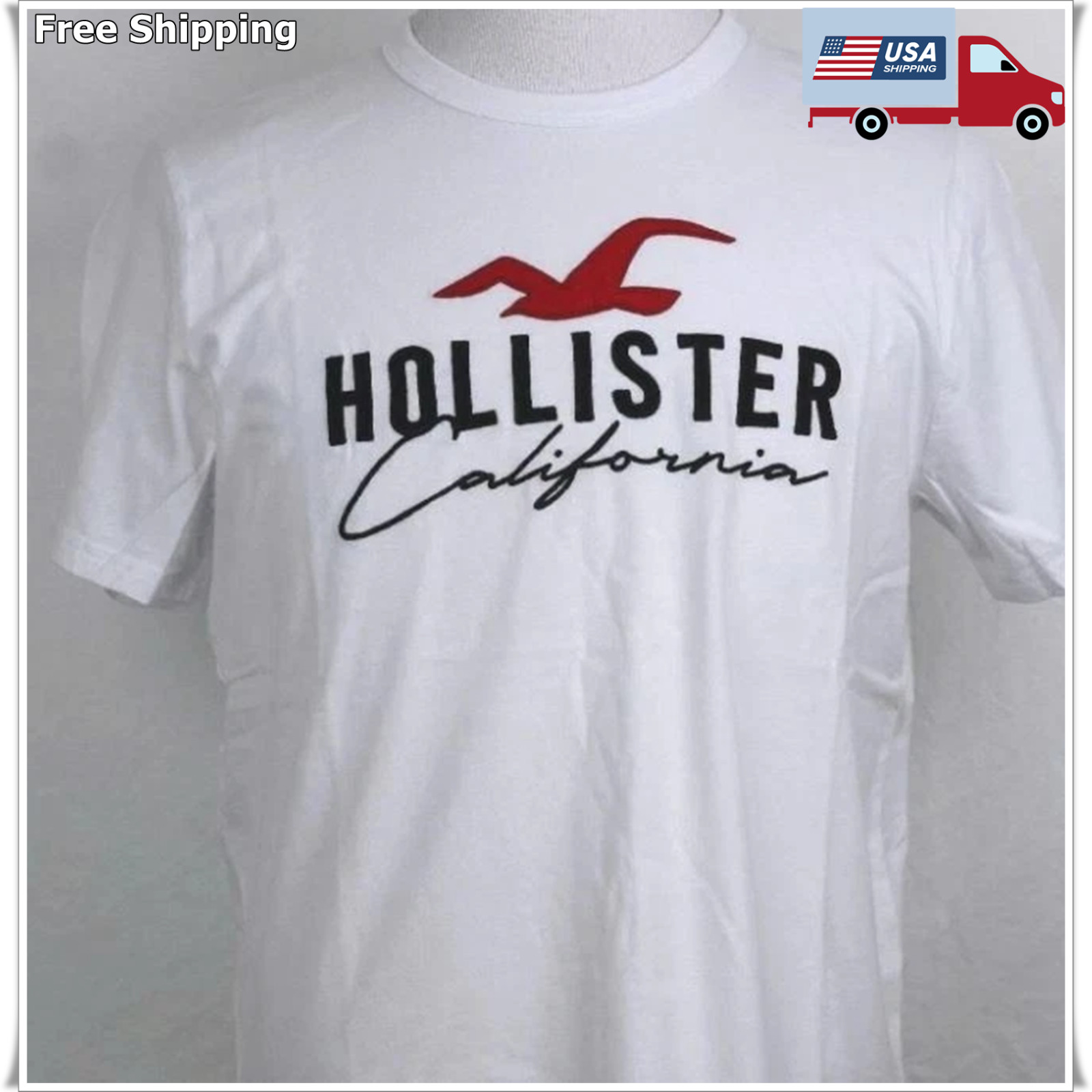 Hollister With Logo T-shirt Crew Neck Short Sleeve