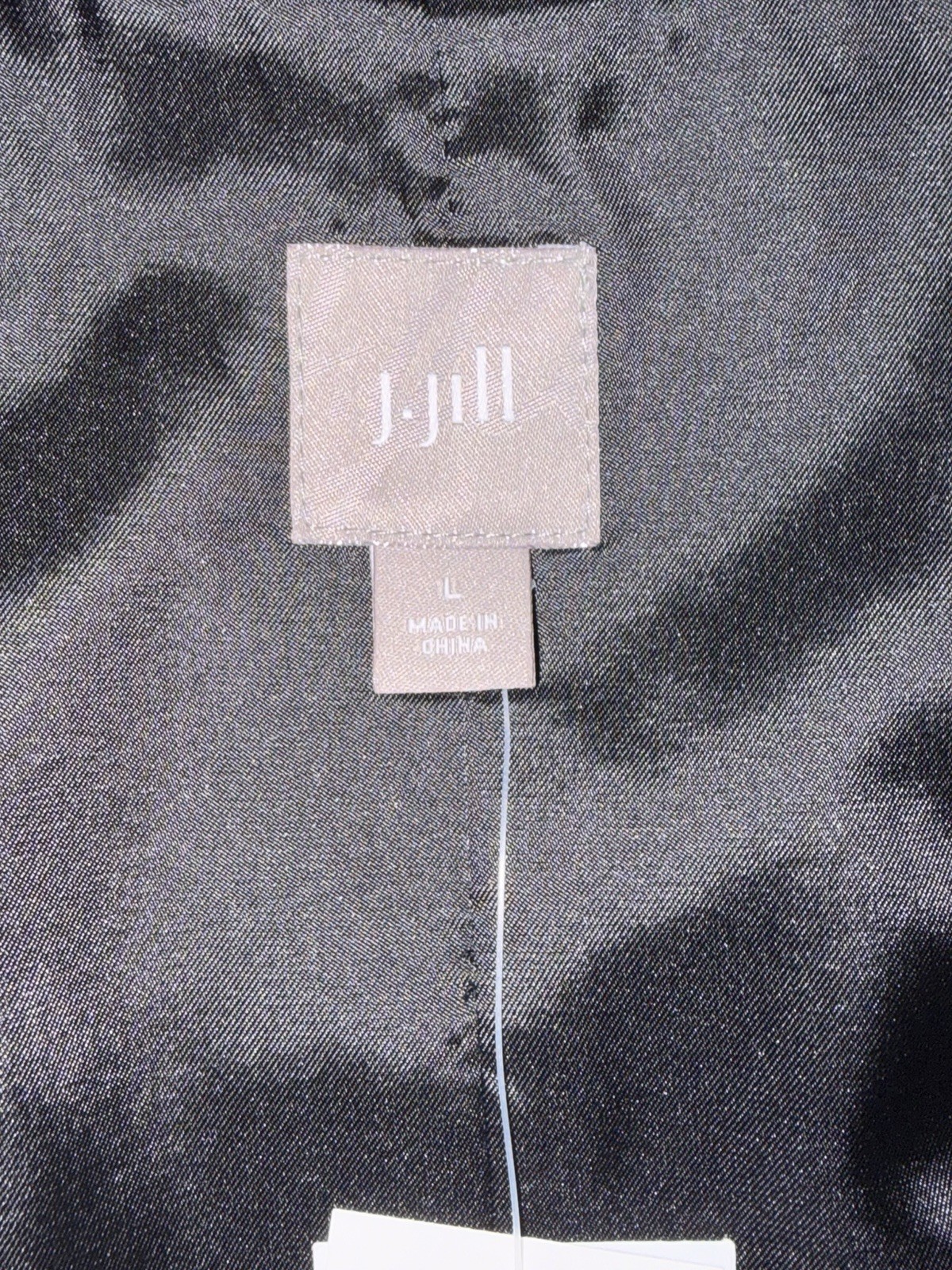 J. Jill Black Velvet Collared One Button Silk Blend Women’s Vest Sz Large NWT