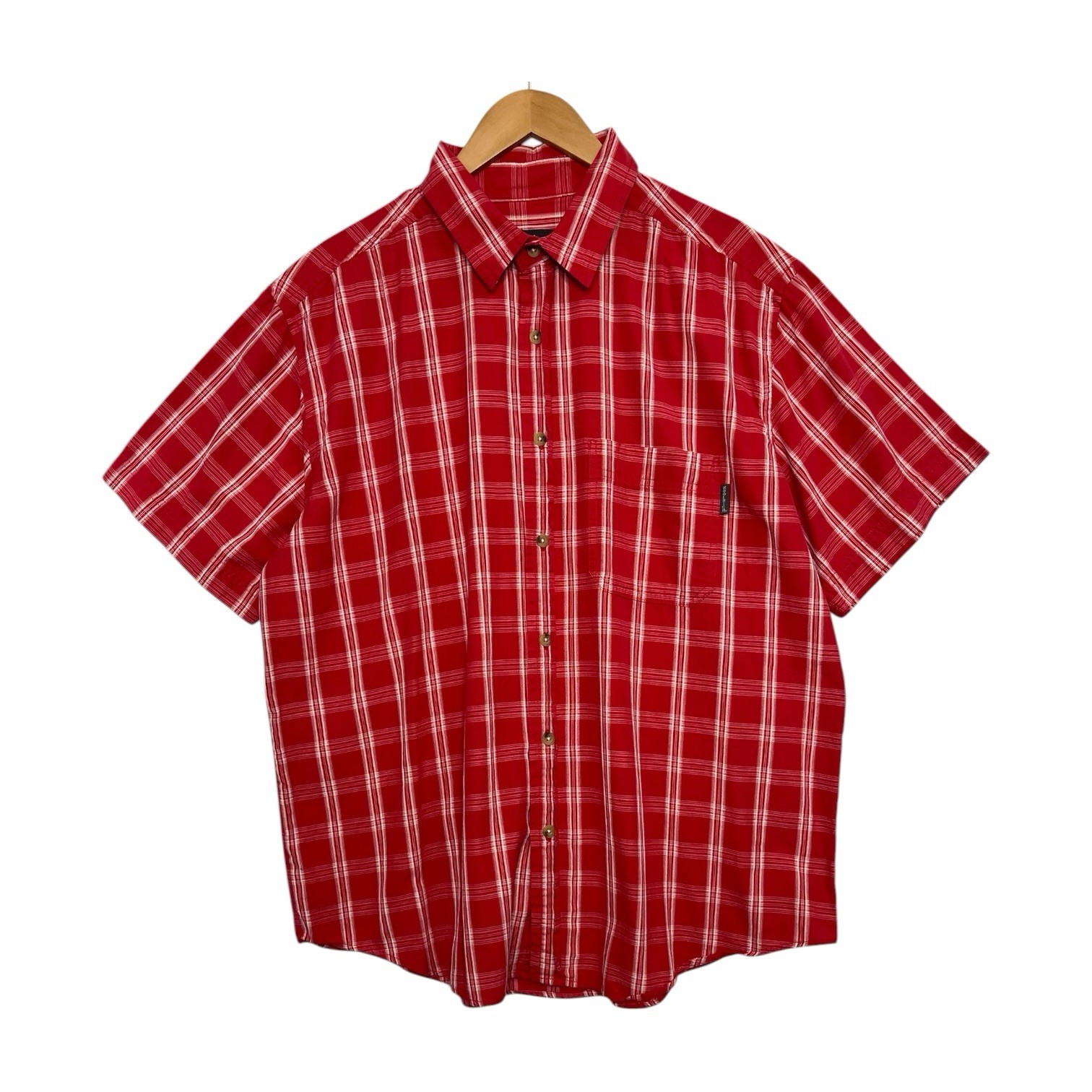 Vintage Woolrich Shirt Mens XL Red Plaid Button Up Outdoor Classic Retro 90s