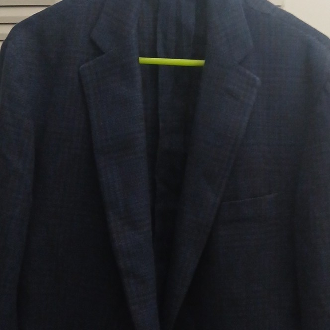Brooks Brothers Regent Fit Wool Tweed Blue Plaid jacket 42R 35×34