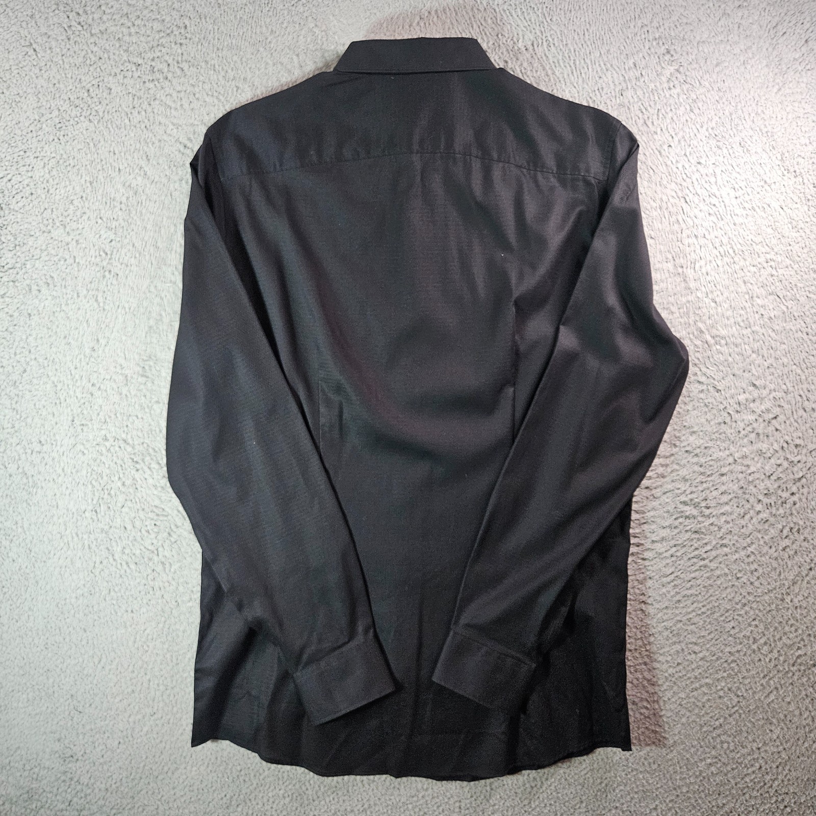 NEW Perry Ellis Shirt Men Large Tall LT Button Up Long Sleeve Textured Black