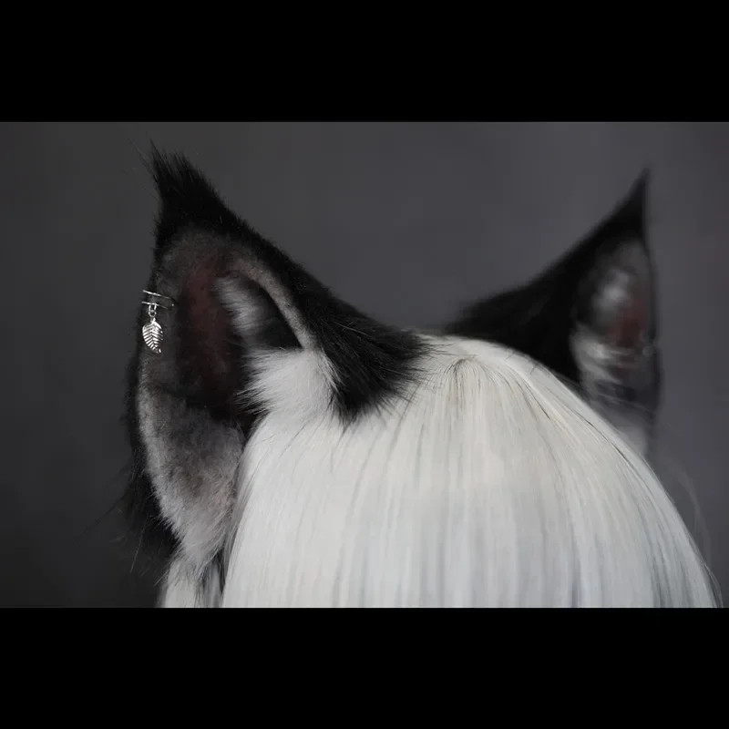 HandMade Beast Small Lynx Black Brown Ears Hairhoop for Christmas Cosplay