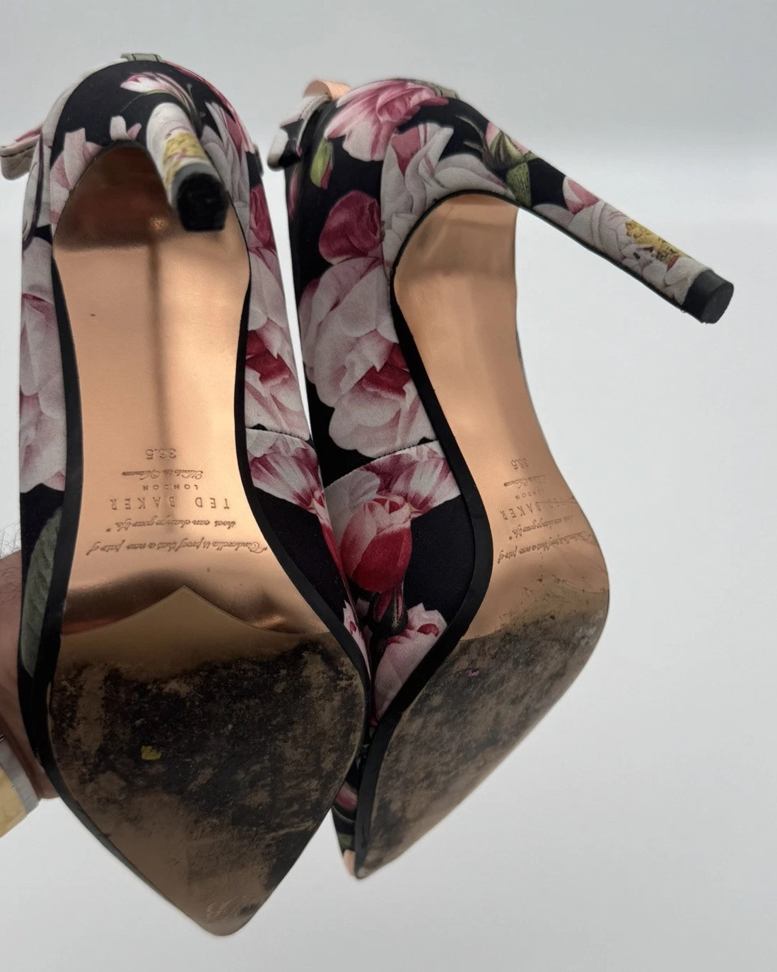 Ted Baker LIVLIAP Printed Slim Bow Court BLACK IGUAZU Women’s Shoes Size US 6