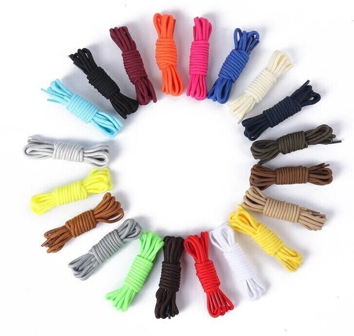 ROUND Athletic SHOE LACES 45″, 47″, 50″ 54″, 57″ Sport Sneaker Boot Shoe Strings