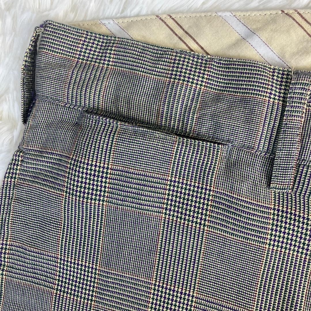 Engineered Garments Glen Check Cinch Pants 32 USA Made Cotton Check Trousers F/S