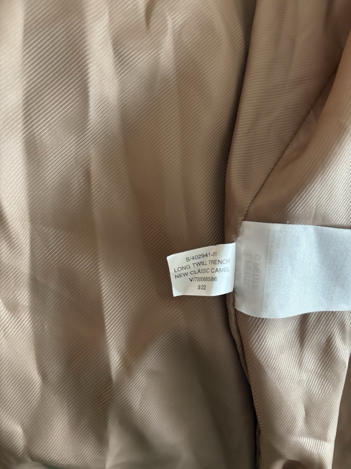 NWT BANANA REPUBLIC SIZE -LARGE PETITE- LONG TWILL TRENCH COAT IN CLASSIC CAMEL!