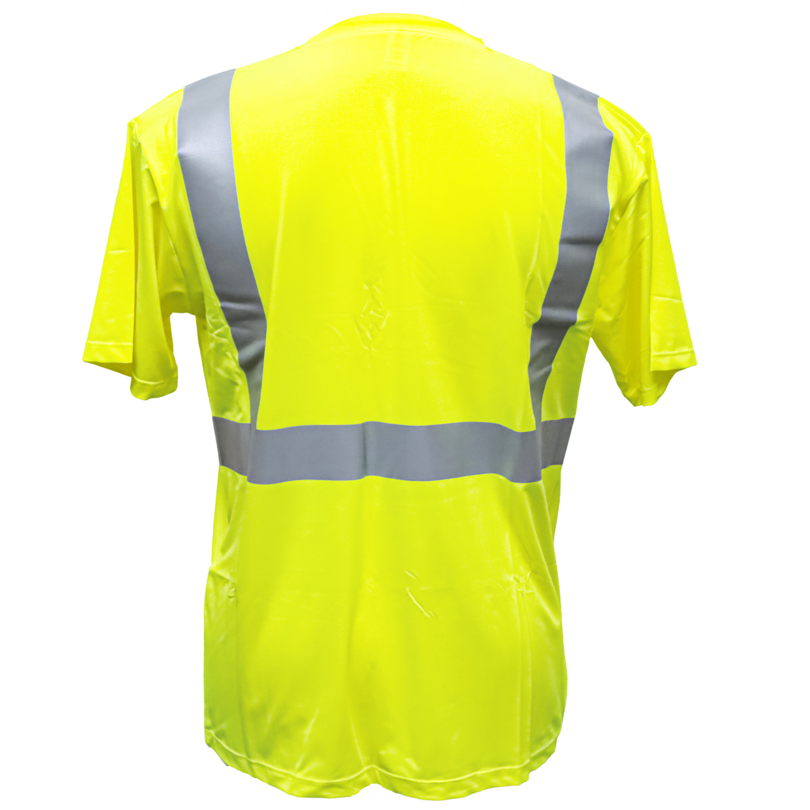 Construction Reflective Safety Trim With 360° Visibility Yellow T-Shirt Size XL
