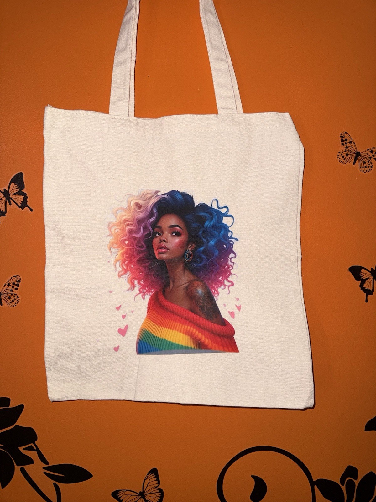 “ Bold & Beautiful “ Canvas Tote Bag For Everyday Use, Groceries, Or Labtop!!