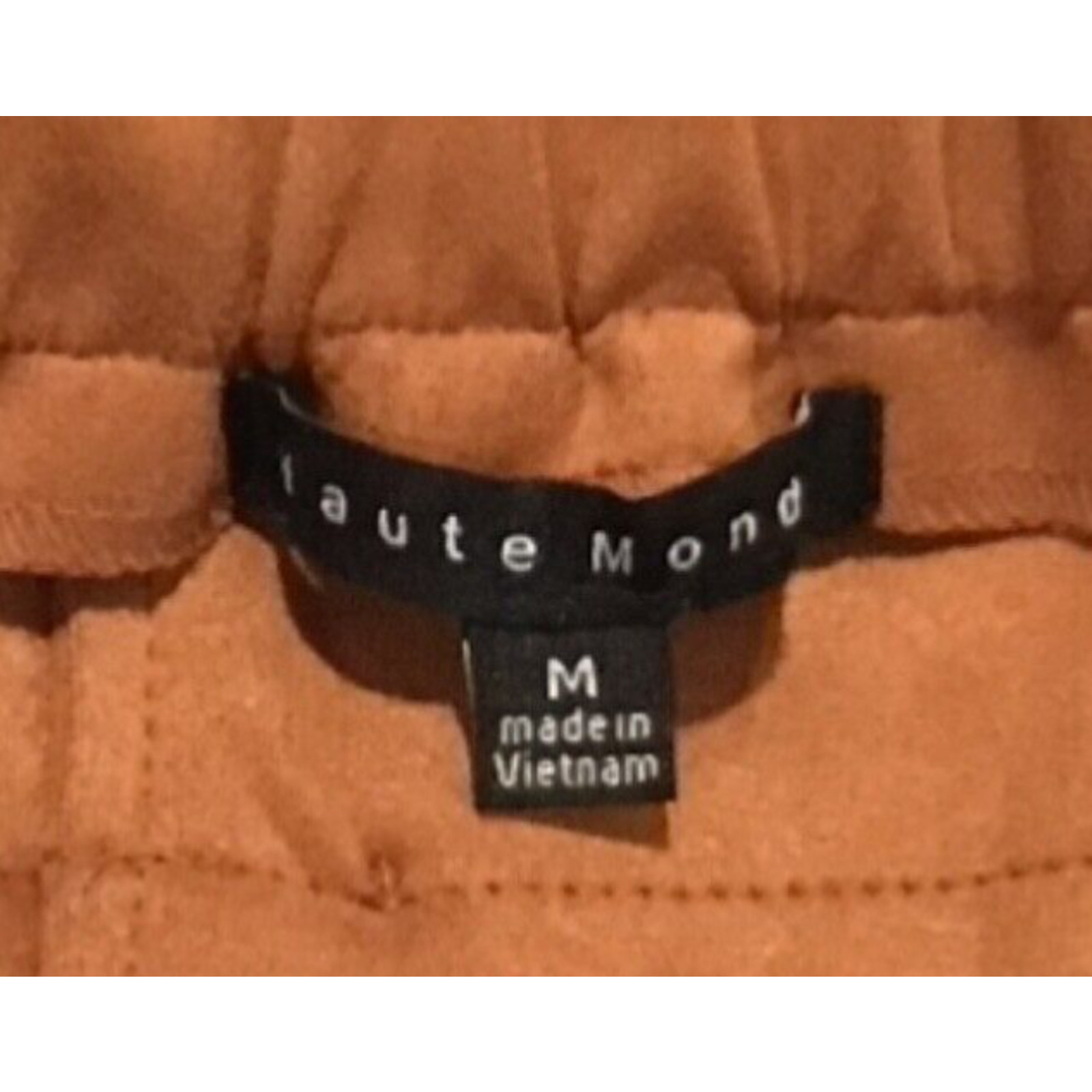 NWT Haute Monde Brown Suede Skirt Button Front Ruffle Waist Women’s Size Medium