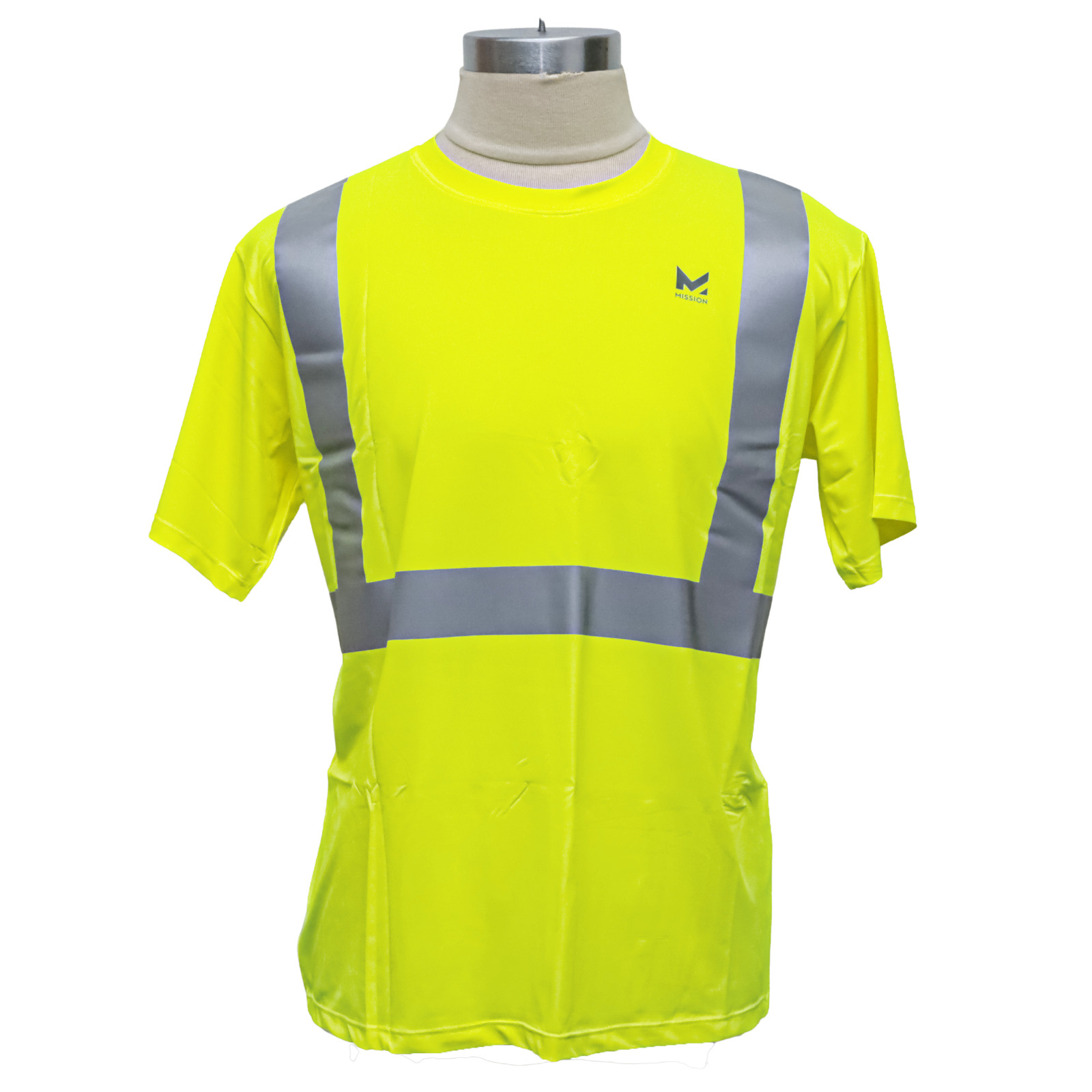 Construction Reflective Safety Trim With 360° Visibility Yellow T-Shirt Size XL