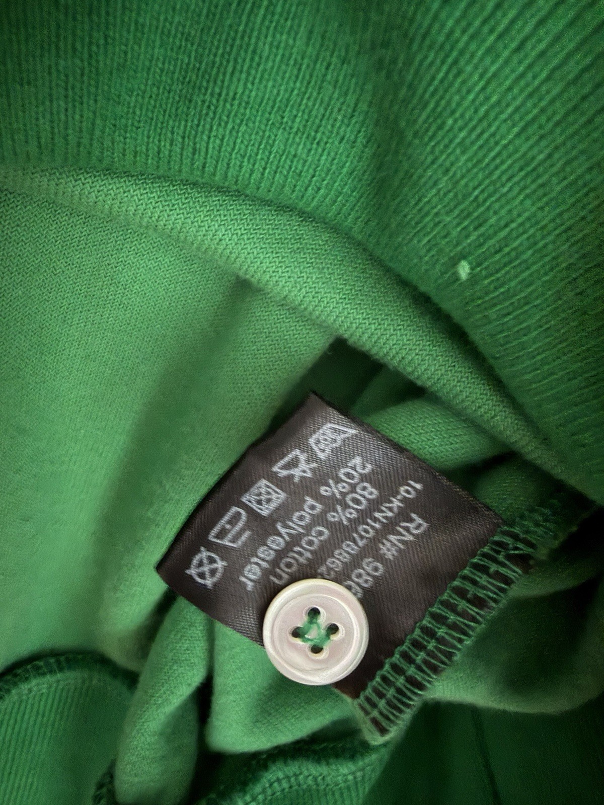 Todd Snyder x Champion Velour/Terry Cloth Long Sleeve Polo Shirt Medium Green