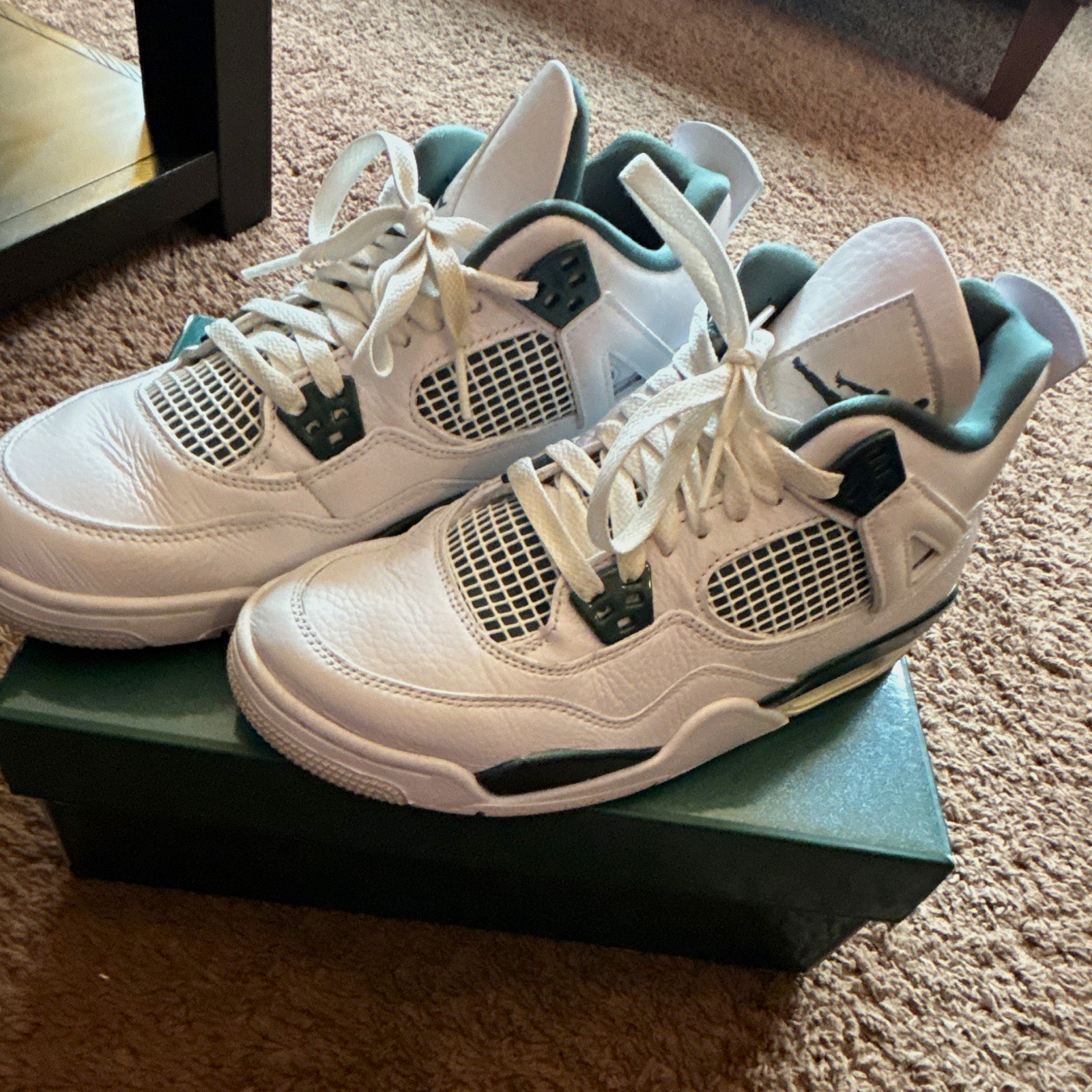 Jordan Air Jordan 4 Retro (GS) White/Green Sneaker US 7Y FQ8213-103