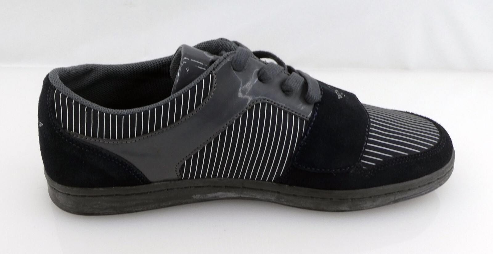 Creative Recreation Shoes Cesario Lo Pinstripe Black/Gray Sneaker Size 7.5