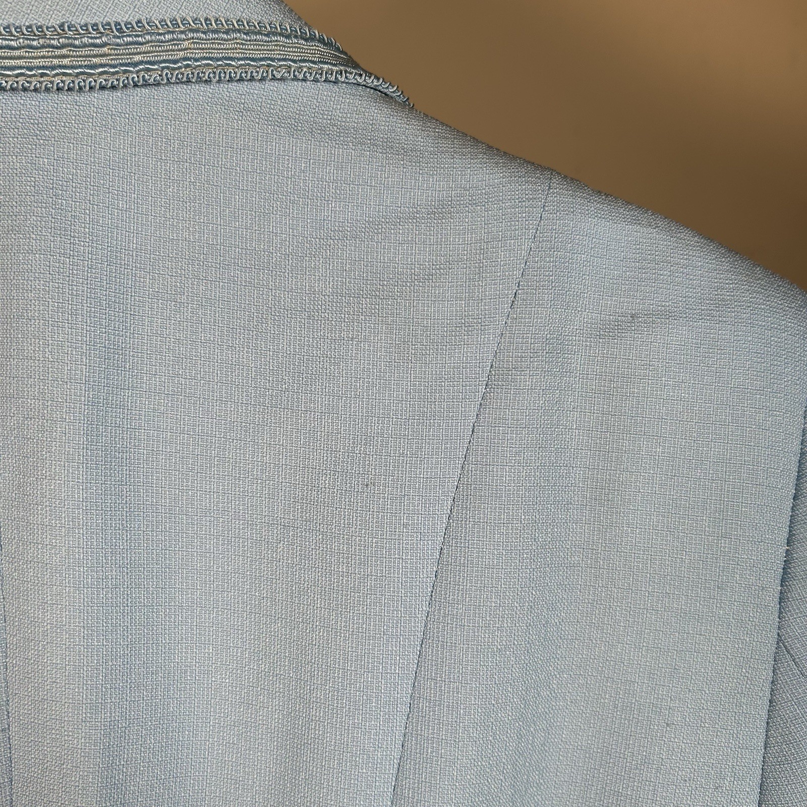 VTG 70s After Six Baby Blue Tuxedo Tail Coat Suit Jacket Mens 38R Deadstock