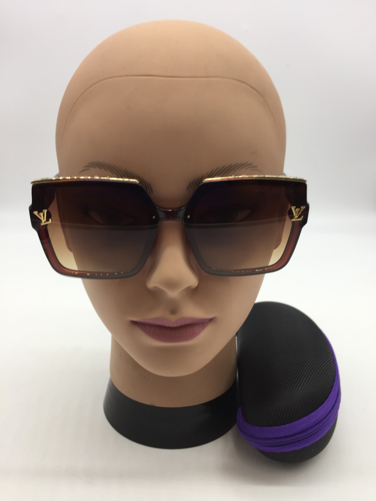 Louis Vuitton Women’s Brown Frame Trendy Sunglasses 59-15-120 Brown Lenses
