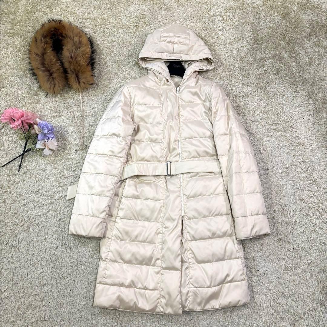 Max Mara 4-way reversible down coat for women, beige, size M.