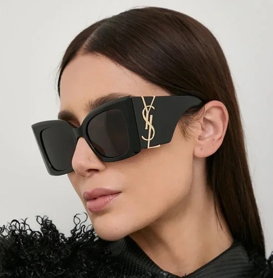 Saint Laurent SL M119 001 Oversized Square Sunglasses 54mm Black/Gray Lens