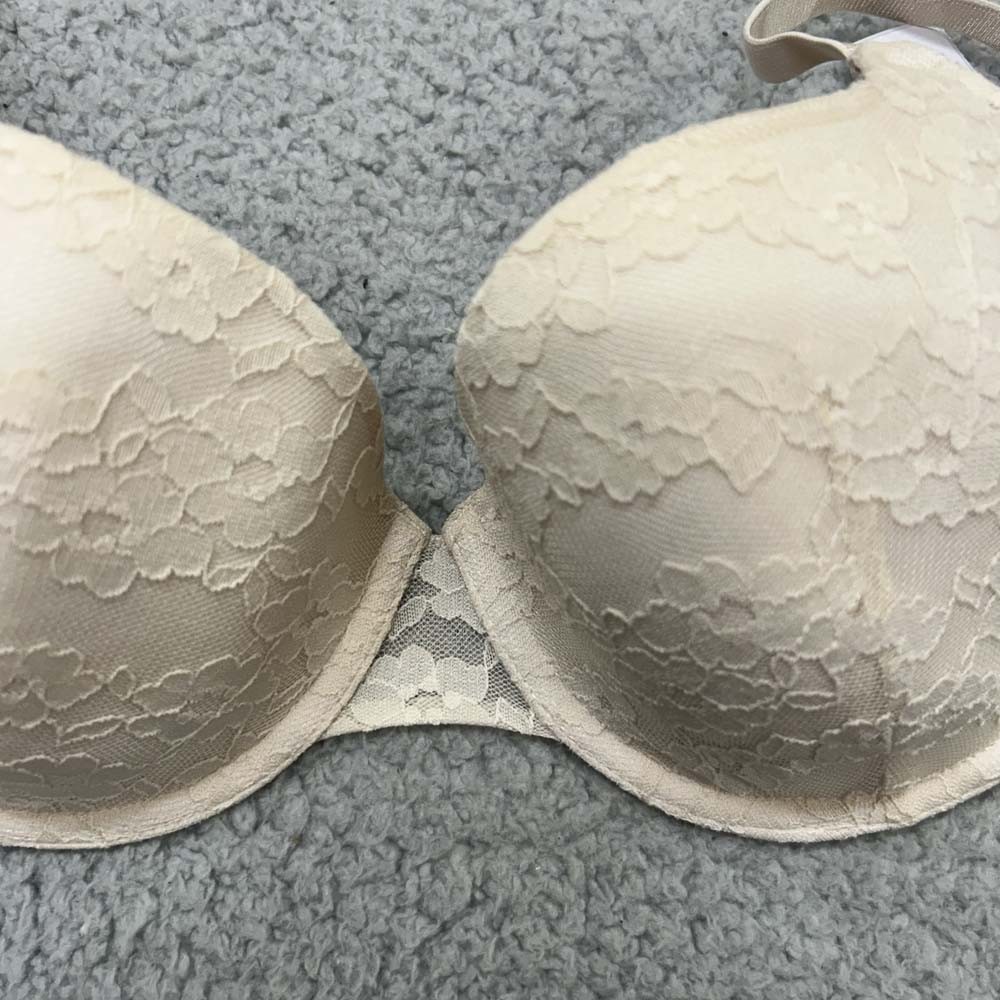 H&M Bra 38B Balconette Bra Lace White