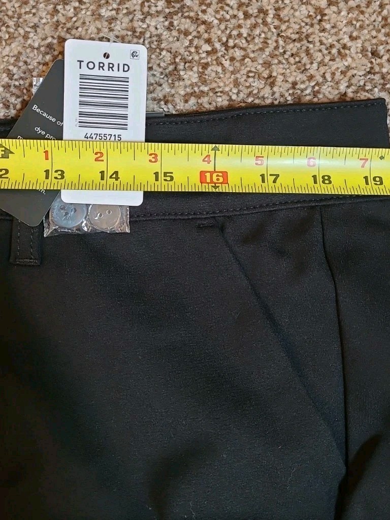 NWT Torrid Studio Ponte Pants Womens 18 Reg Deep Black Trouser Boot Stretch