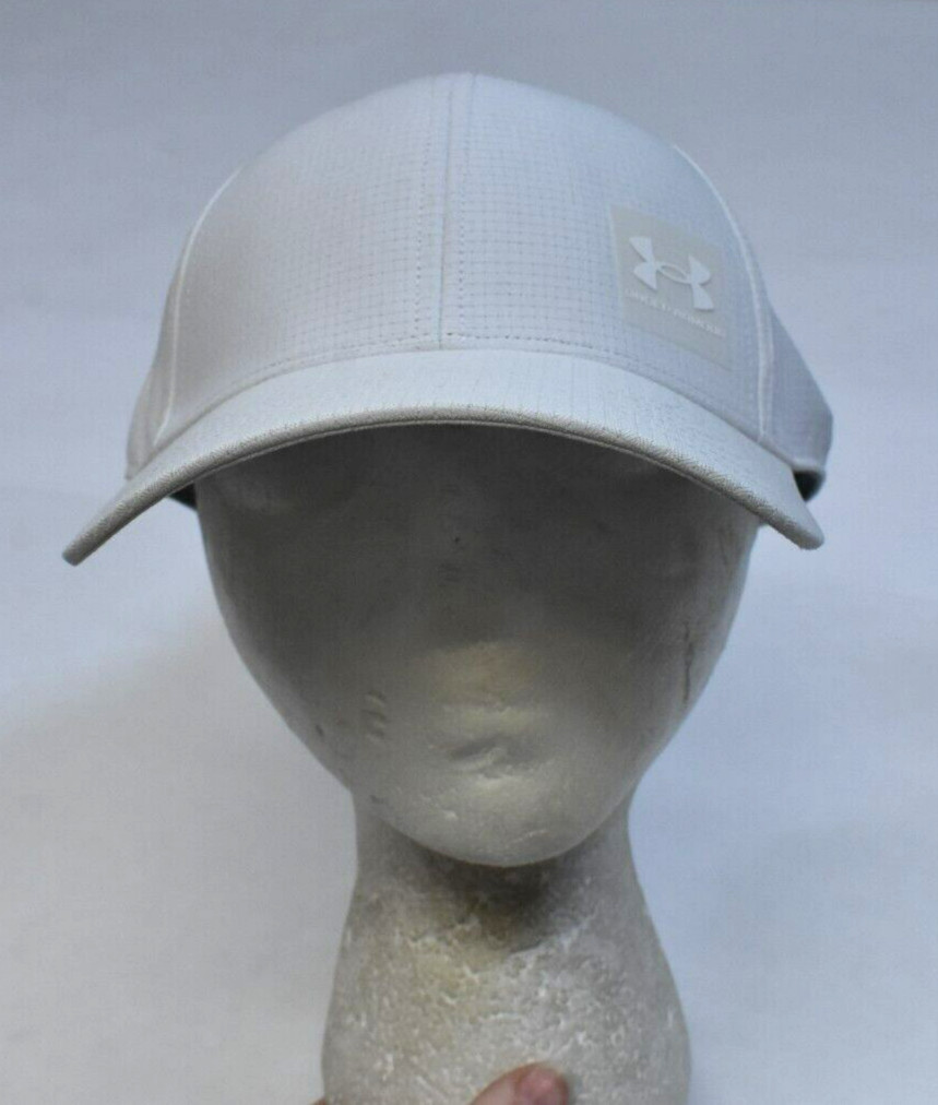 Under Armour UA Iso-Chill ArmourVent Stretch Fitted Baseball Cap White Adult M/L