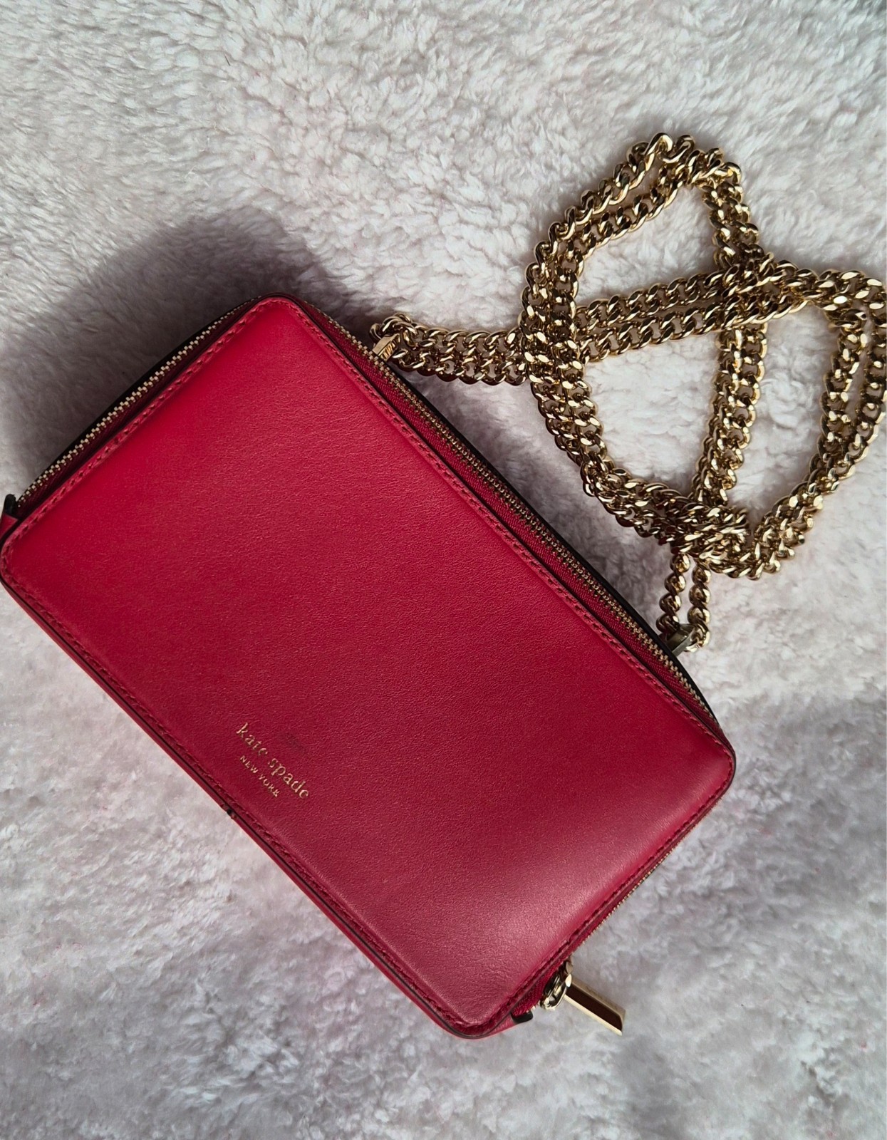 kate spade izzy red crossbody – gold hardware – original dustbag included