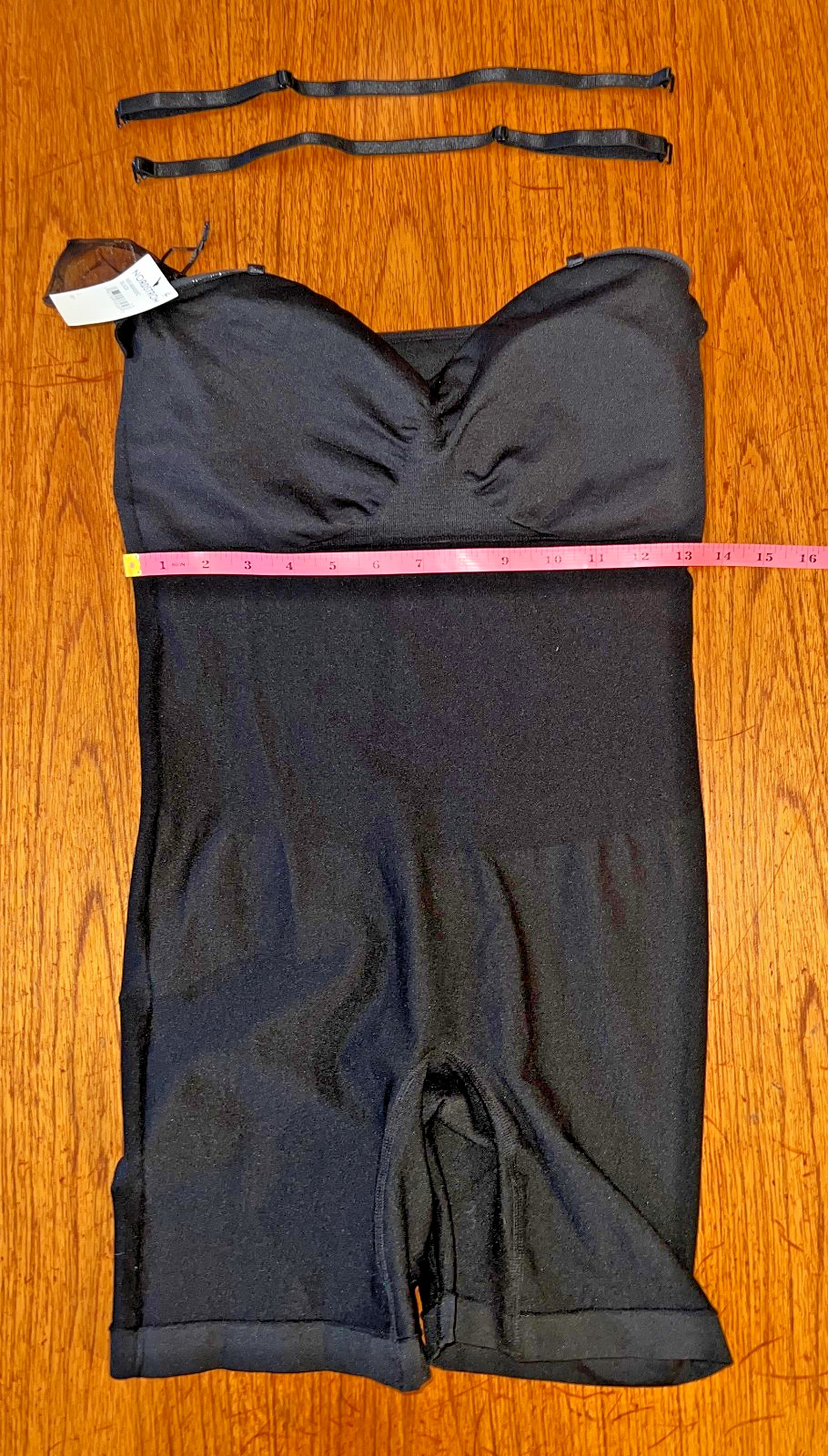 NWT! Nicole Miller 4585 Convertible Seamless Shaping Boy-Leg Bodysuit Black Sz L