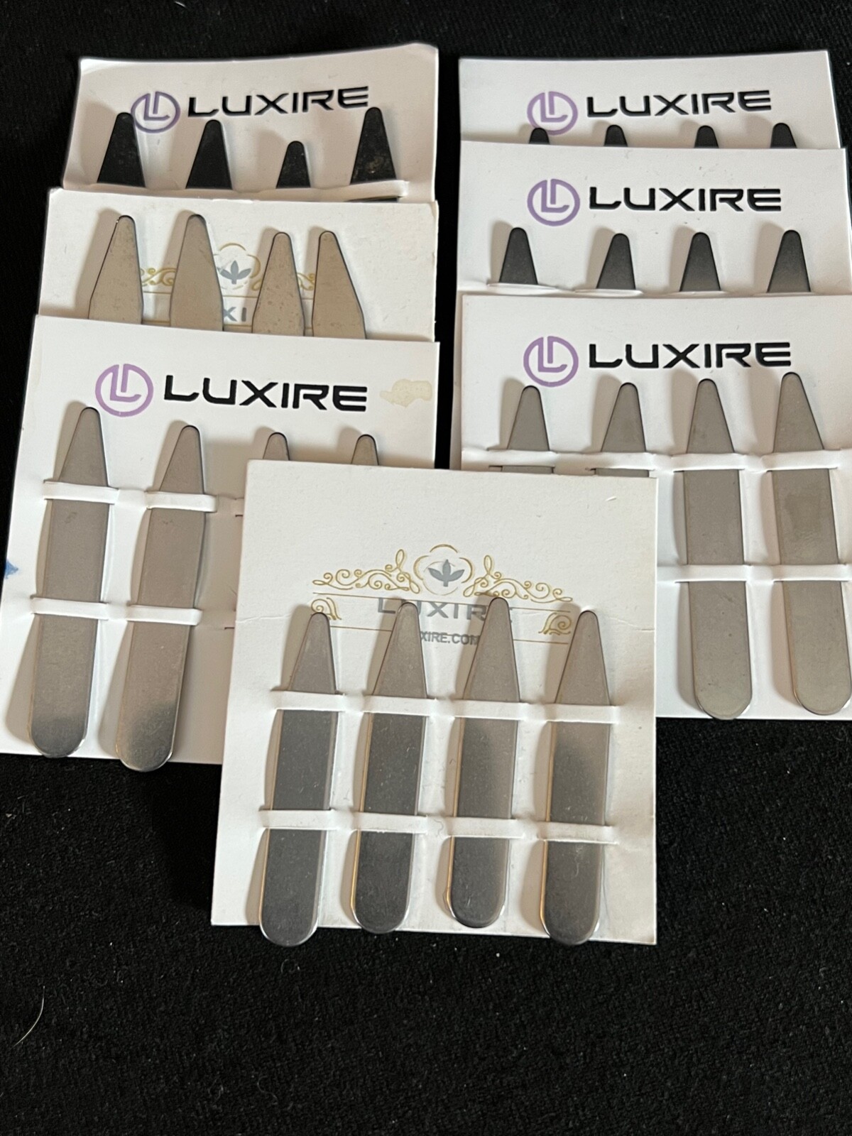 Set Of 28 New Luxire Stainless Steel Collar Stays