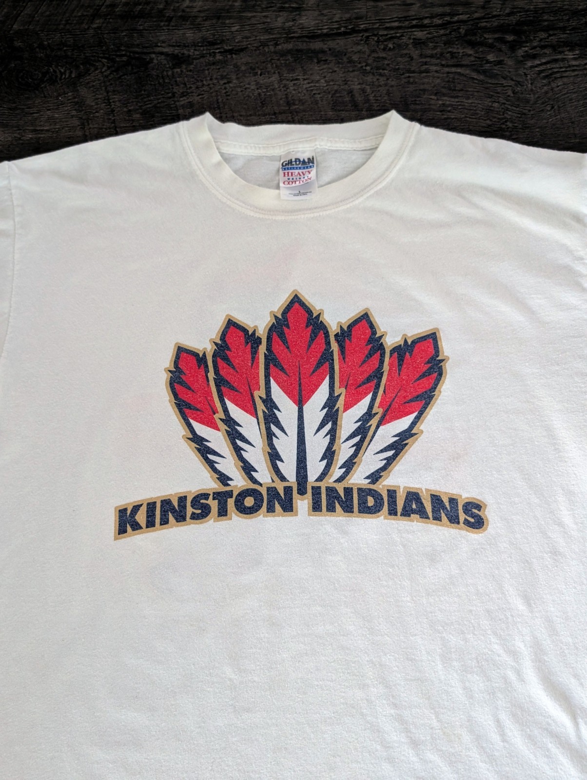 Vintage Kinston Indians MiLB Carolina League Y2K Single A Baseball T-Shirt Sz L