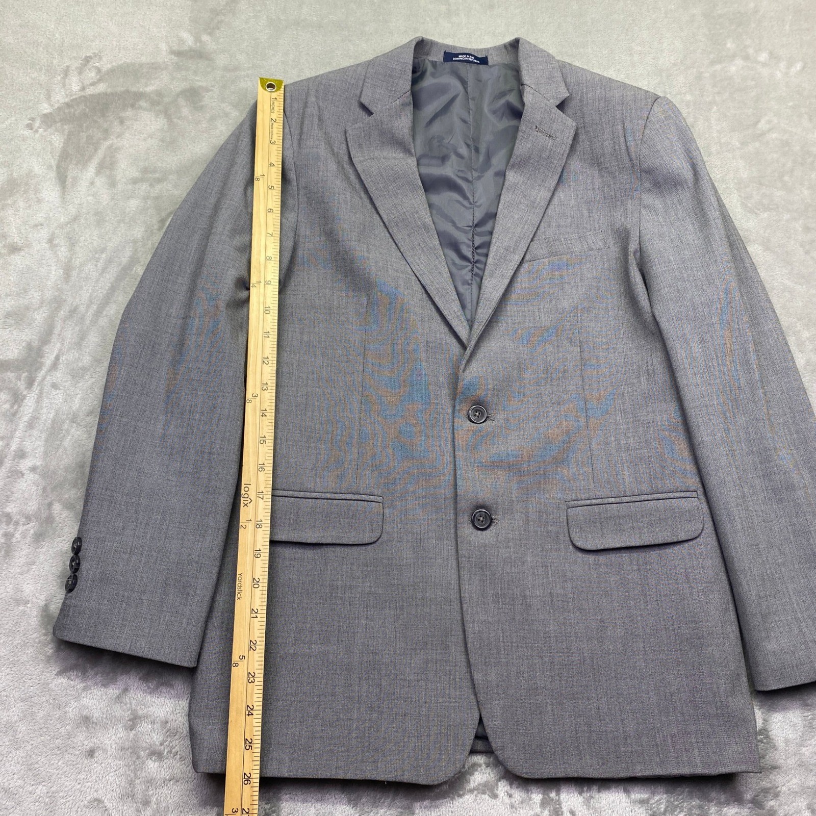 Chaps Boys Medium Grey Two Button Blazer Jacket Style C831164H Size 18 Reg