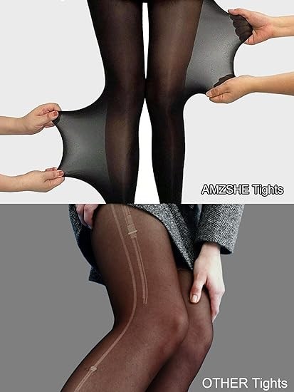 Indestructible Rip Resistant Tights for Women Sheer Black Control Top Pantyhose