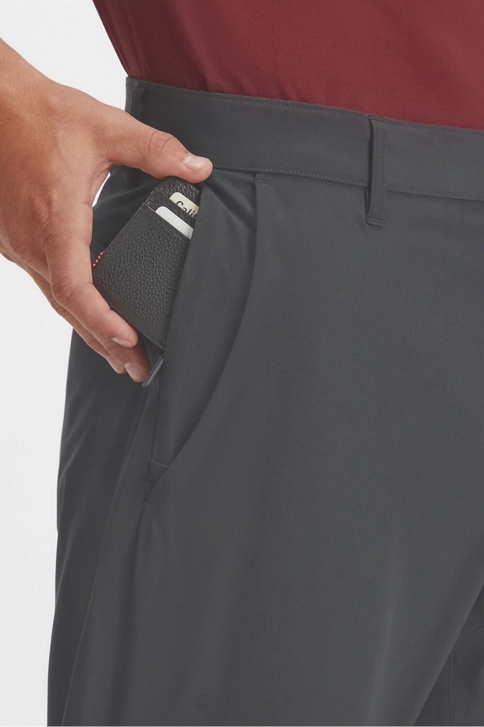 NWT Fabletics Dark Gray The Only Pant Classic Fit Men Size 33×32 (34×30 Actual)