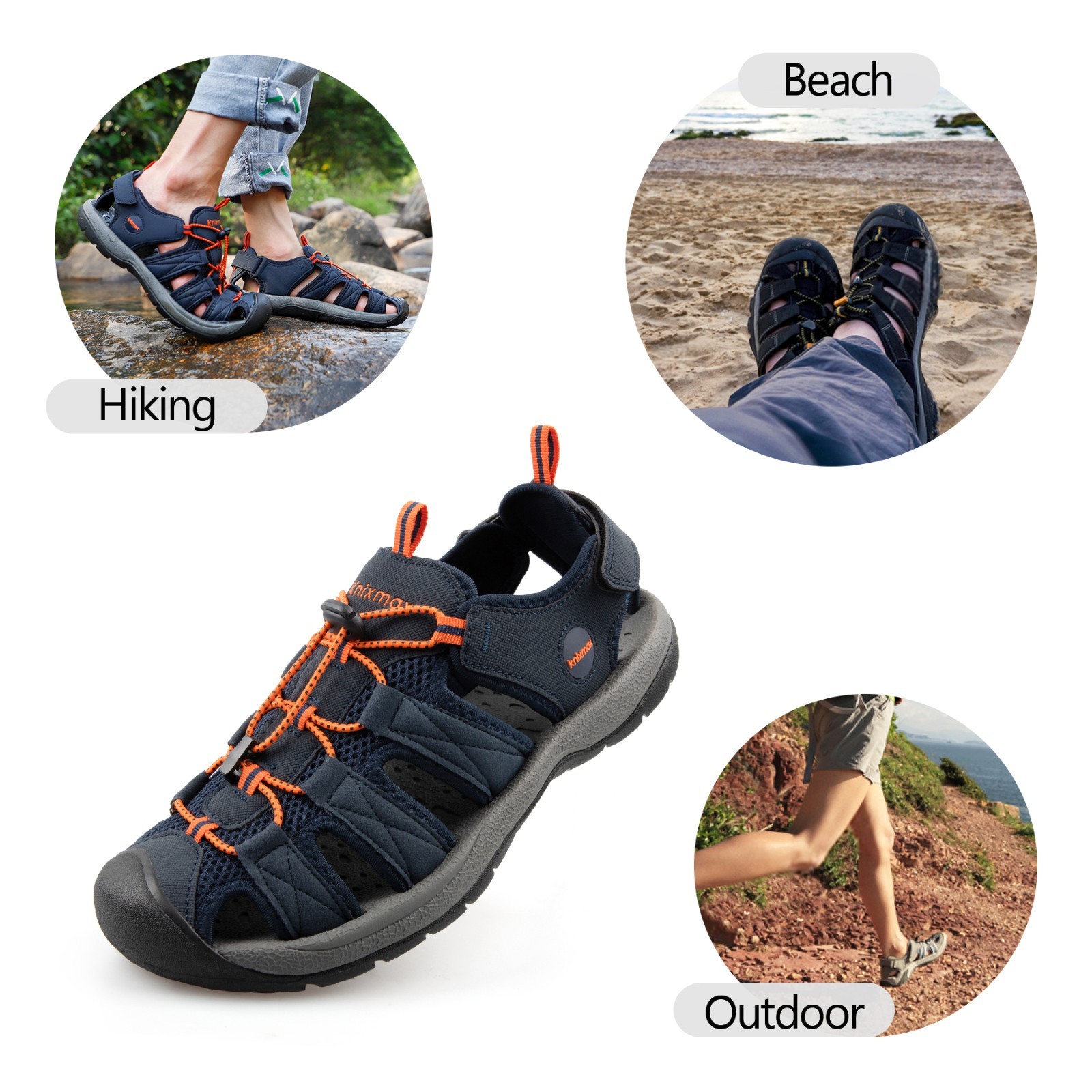 Men Athletic Sandals Adventure Hiking Climbing Summer Beach Sandals Size