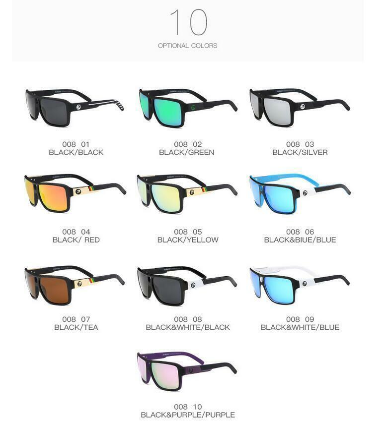 DUBERY Polarized Sport Sunglasses Men Women Driving Fishing Oversize Glasses New