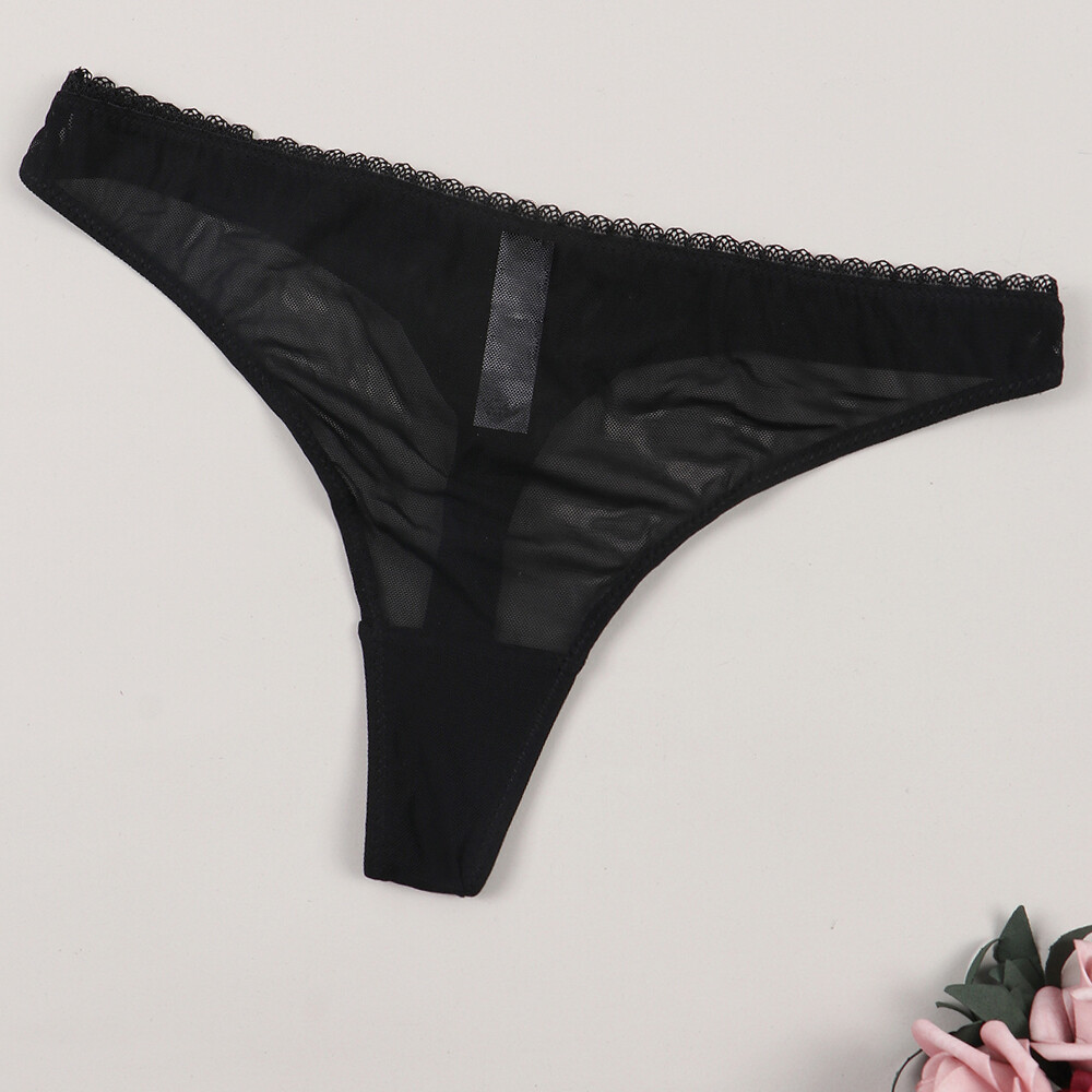Women Briefs Sheer Mesh Sexy Thin Style Underpants Seductive Thong Knicker S-XXL