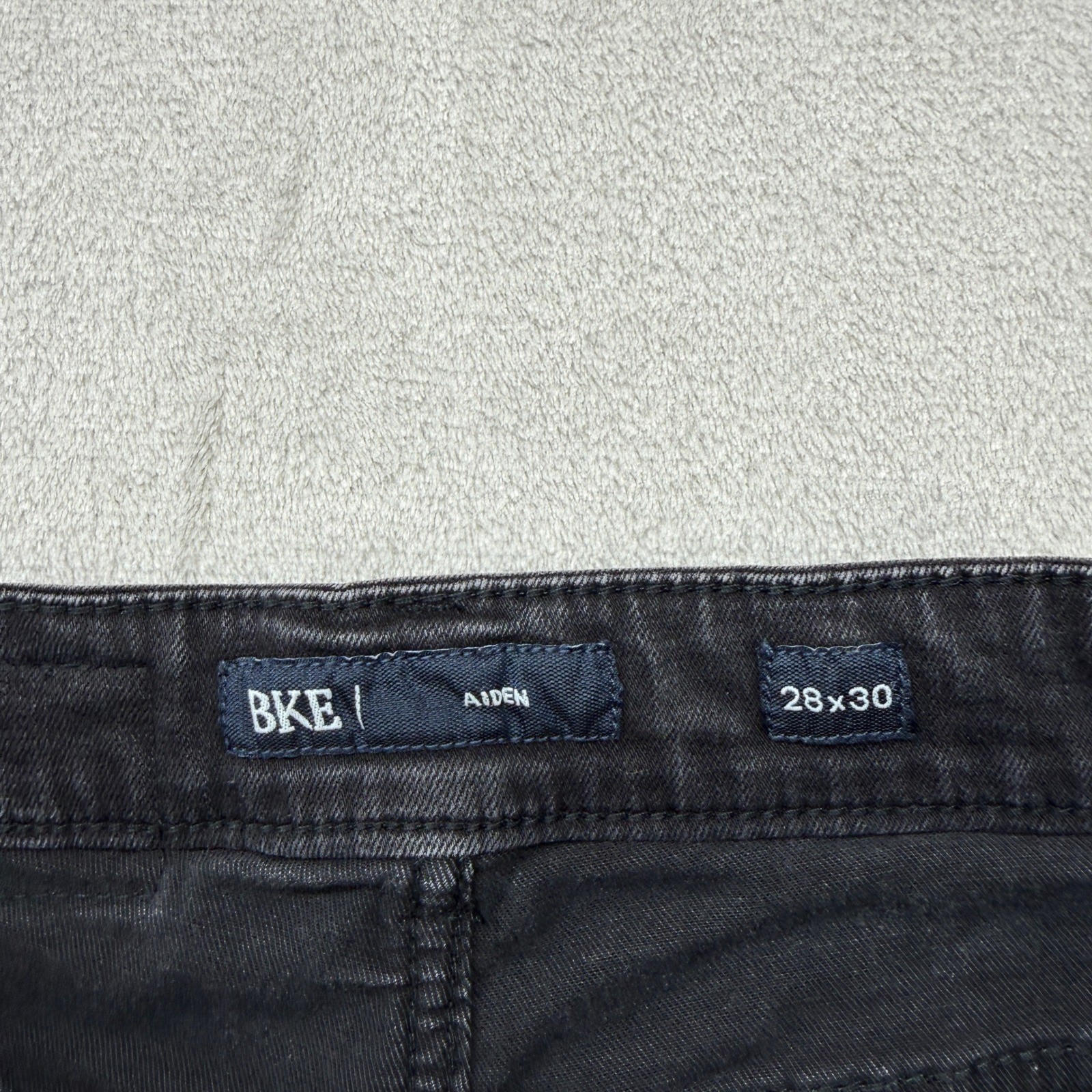 BKE Jeans Mens 28×30 Black Aiden Slim Straight Jeans Faded Stretch Denim Preppy