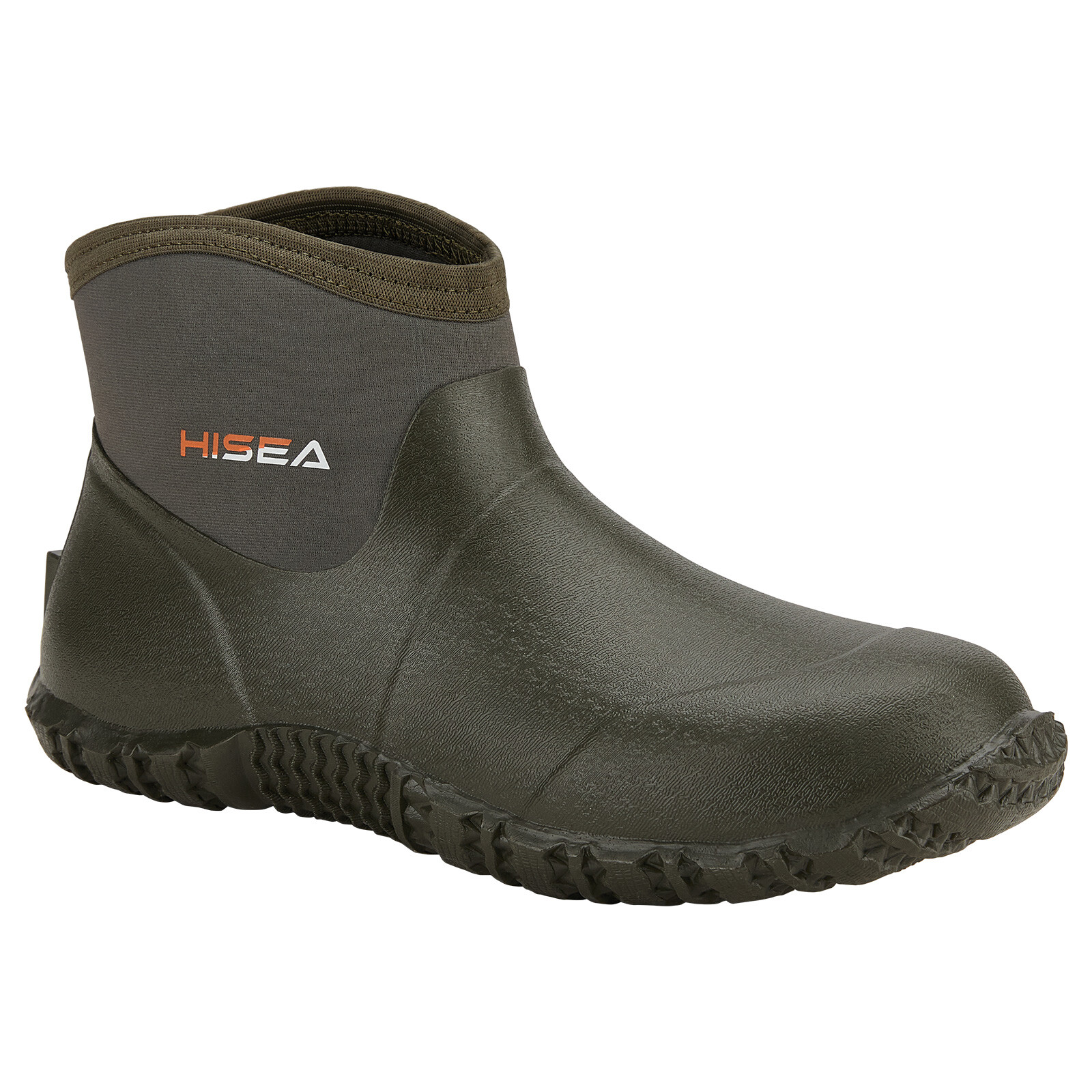 HISEA Men Ankle Rain Boot Neoprene Waterproof Non-Slip Yard Working Garden Shoes