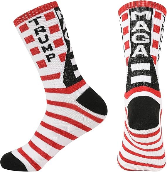 Donald Trump President MAGA Make America Great Again Flag Striped Socks