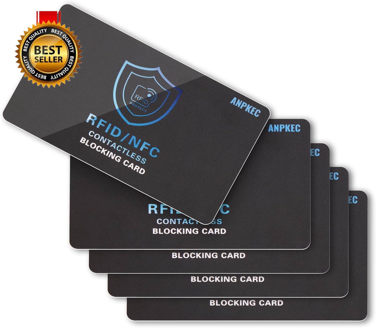 RFID Blocking Card (5 Pack), Slim RFID & NFC Blocker for Men & Women – 1 Card Pr
