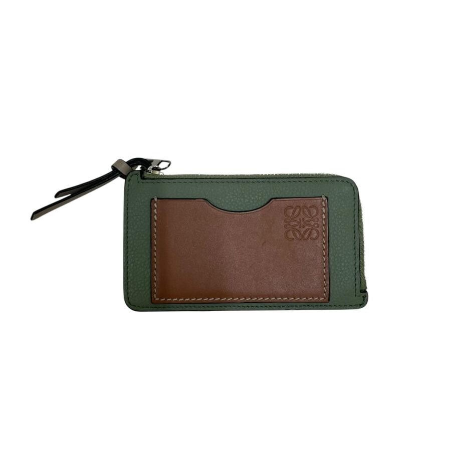 LOEWE Green Card Case Women Logo 2.36 x 4.72 in Authentıc