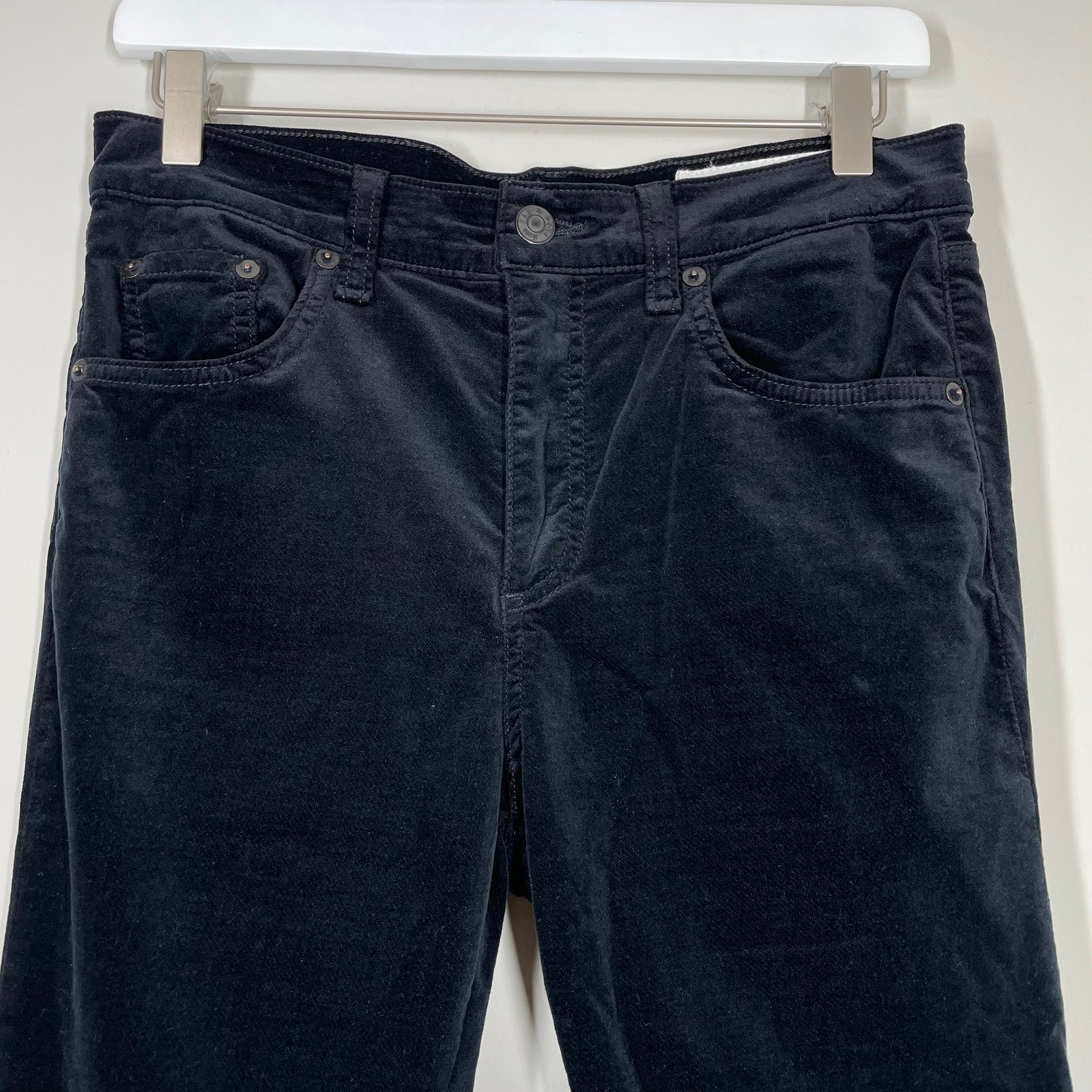 RAG & BONE 10 Inch Crop Flare Jeans in Black Velvet 28