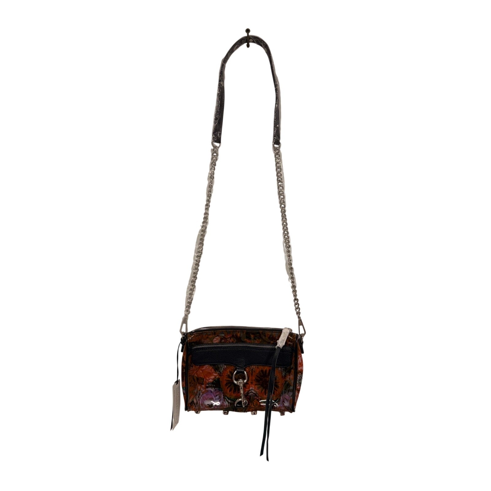 NWT Rebecca Minkoff Mini Mac Clear Floral Crossbody Mexi Flower Print Multi $145