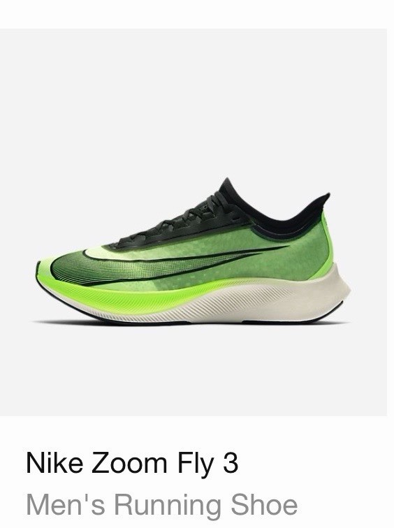 Nike Zoom Fly 3 Neon Green Men’s Size 12 Running Shoes Good Quality