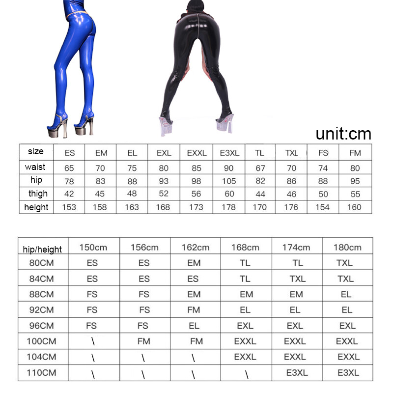 Artificial Latex Shiny Wet Look Leggings PU Clubwear Motorcycle Pants Zip Crotch