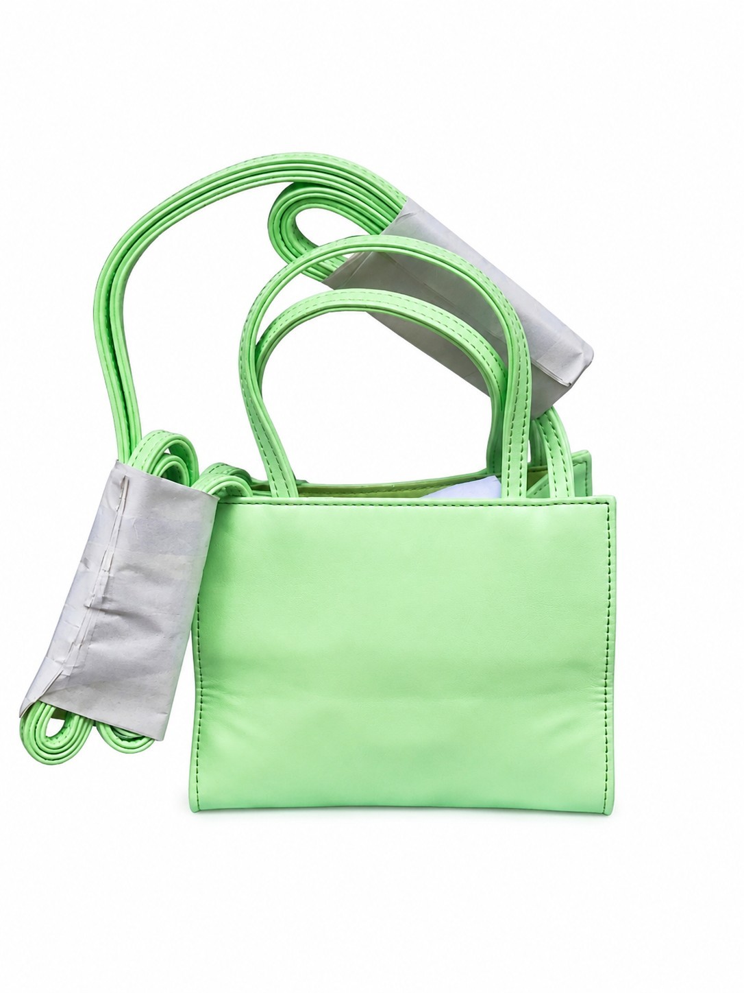 Telfar Small Double Mint Shopping Bag Green Logo Crossbody Tote NWT