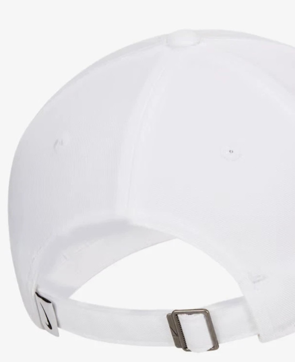 Nike Club Cap Unstructured Swoosh Hat White Black Sz Adjustable S M L FB5369 100